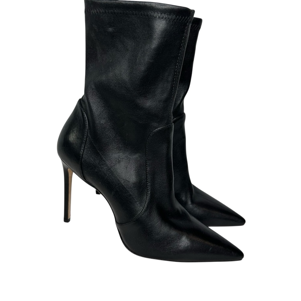 Stuart Weitzman Stuart Stretch Leather Stiletto B… - image 5